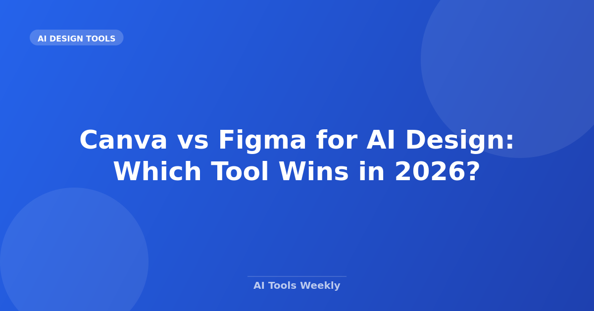 Canva vs Figma for AI Design: Which Tool Wins in 2026?