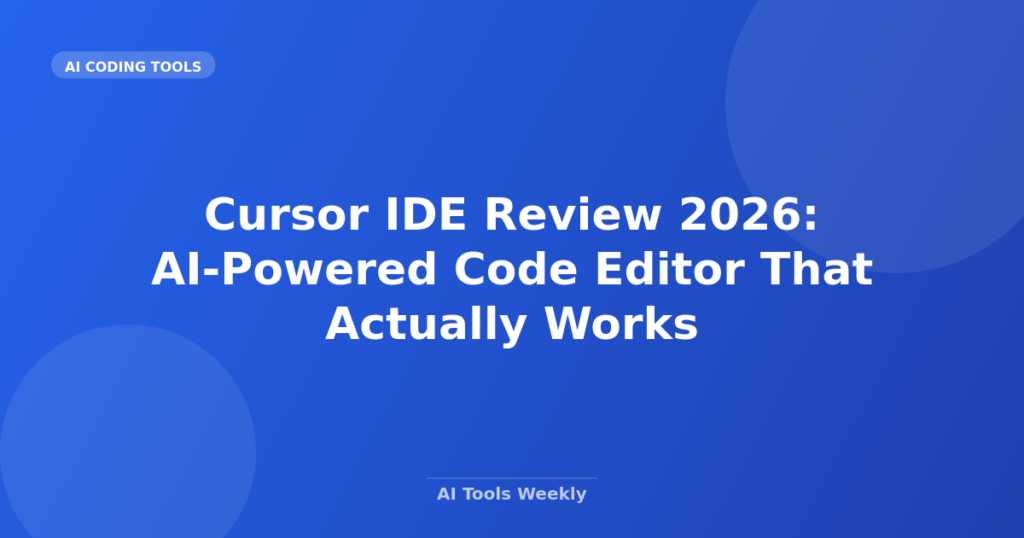 Featured image for Cursor IDE Review 2026: AI-Powered Code Editor That Actually Works