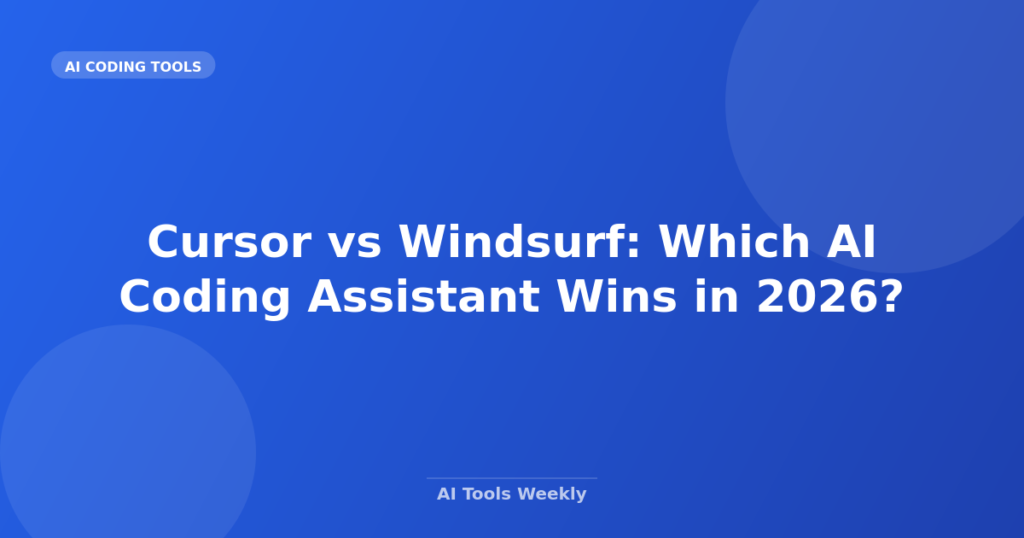 Featured image for Cursor vs Windsurf: Which AI Coding Assistant Wins in 2026?