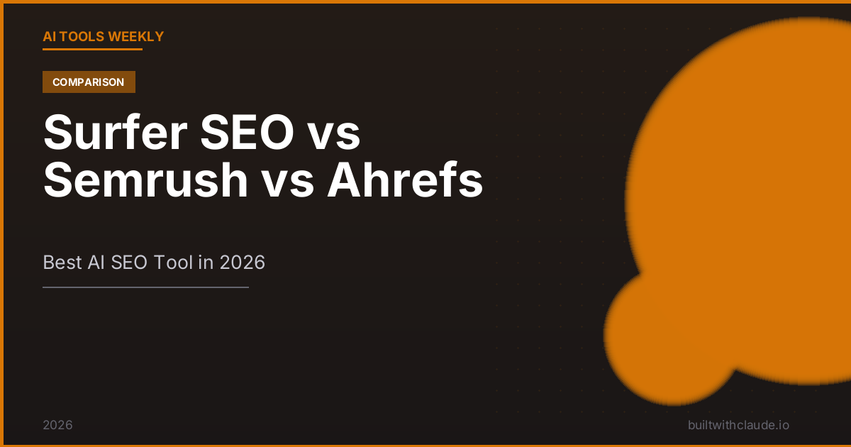 Surfer SEO vs Semrush vs Ahrefs comparison