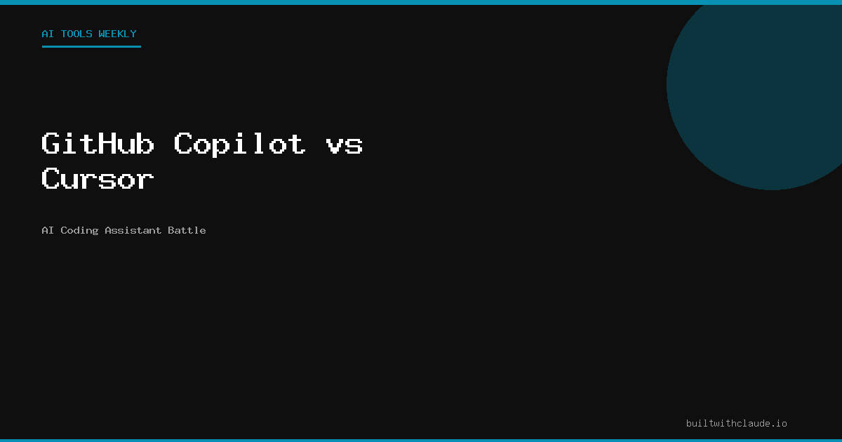 GitHub Copilot vs Cursor - AI coding assistant comparison