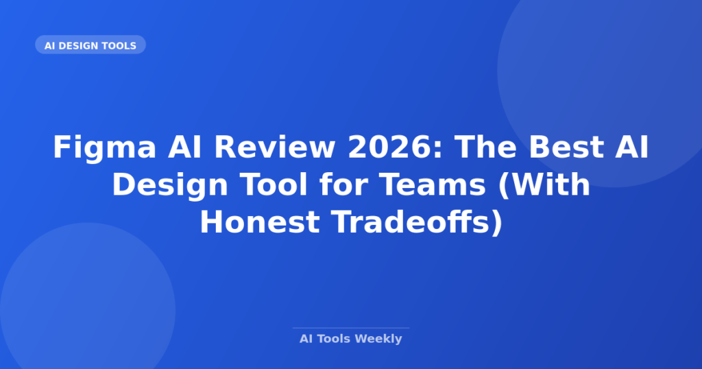Featured image for Figma AI Review 2026: The Best AI Design Tool for Teams (With Honest Tradeoffs)