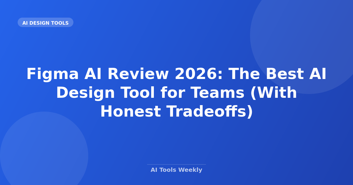 Figma AI Review 2026: The Best AI Design Tool for Teams (With Honest Tradeoffs)