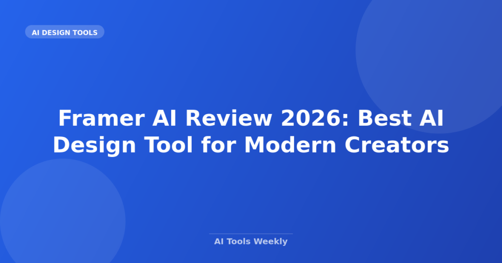 Featured image for Framer AI Review 2026: Best AI Design Tool for Modern Creators