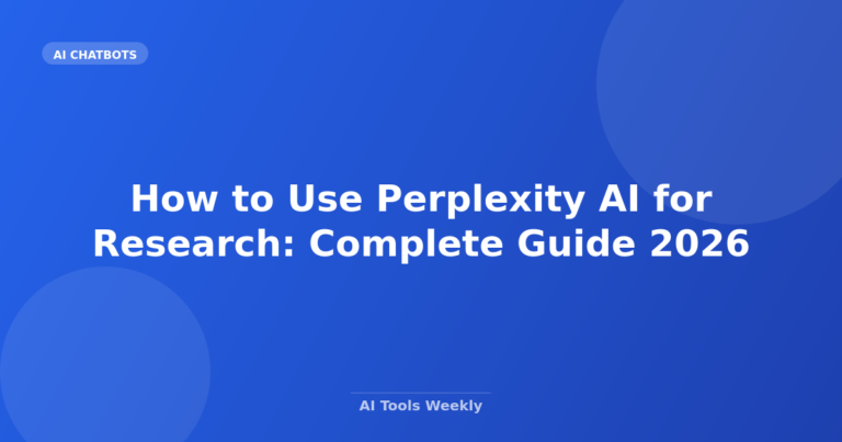 How to Use Perplexity AI for Research: Complete Guide 2026 - AI Tools ...