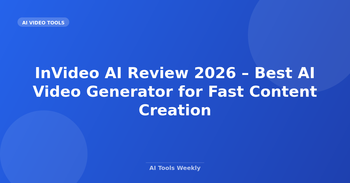 InVideo AI Review 2026 – Best AI Video Generator for Fast Content Creation
