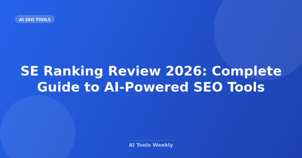 Featured image for SE Ranking Review 2026: Complete Guide to AI-Powered SEO Tools