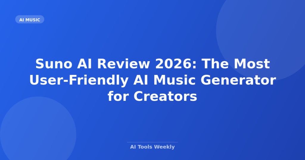 Featured image for Suno AI Review 2026: The Most User-Friendly AI Music Generator for Creators