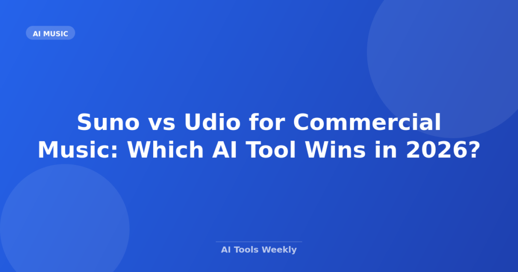 Featured image for Suno vs Udio for Commercial Music: Which AI Tool Wins in 2026?