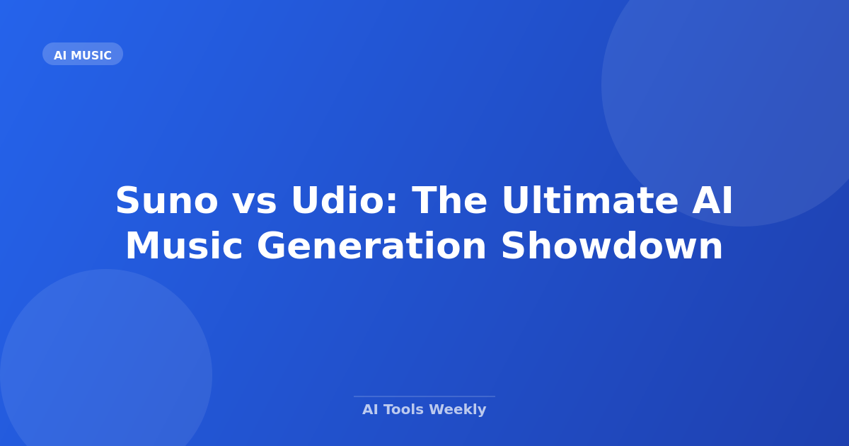 Suno vs Udio: The Ultimate AI Music Generation Showdown